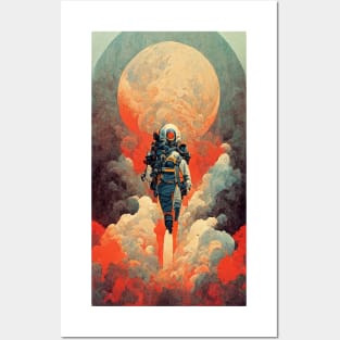 Journey to the moon Posters and Art